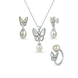 Majestic Butterfly 925 Sterling Silver 3-piece Set for Women