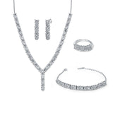 Garden Glory Sterling Silver 4-piece Sets with Zirconia