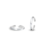 Minimal Muse 925 Sterling Silver Toe Rings for women