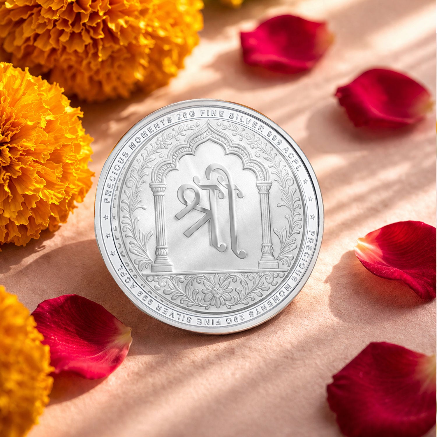 999 Silver Lakshmi Ganesh & Saraswati Shri  20 Gram Coin