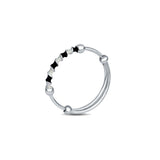 Black & White Bliss 925 Sterling Silver Baby Kada (Pair)