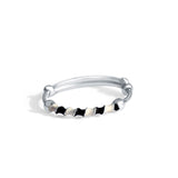 Black & White Bliss 925 Sterling Silver Baby Kada (Pair)