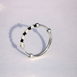 Black & White Bliss 925 Sterling Silver Baby Kada (Pair)