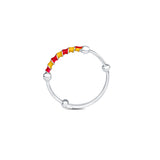 Red & Yellow Bliss 925 Sterling Silver Baby Kada (Pair)