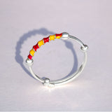 Red & Yellow Bliss 925 Sterling Silver Baby Kada (Pair)