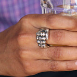 Ghost Rider Skull Fist Ring in 925 Sterling Silver