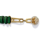 Raajraani Aurum Verde Automatic Men’s Watch | Green Leather Strap & Gold Tone Case