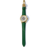 Raajraani Aurum Verde Automatic Men’s Watch | Green Leather Strap & Gold Tone Case