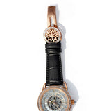 Imperio Rose Automatic Men’s Watch | Black Leather Strap & Rose Gold Tone Case