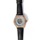 Imperio Rose Automatic Men’s Watch | Black Leather Strap & Rose Gold Tone Case