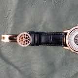 Imperio Rose Automatic Men’s Watch | Black Leather Strap & Rose Gold Tone Case