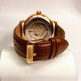 Raajraani VANTORO Automatic Watch for Men | Brown Leather Strap & Gold Tone Case