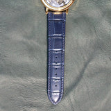 NOCTARA Automatic Watch for Men | Blue Leather Strap & Gold Tone Case
