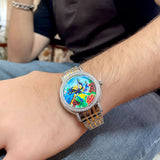 Golden Majesty Watch for Men with Gold & Silver Dual Tone Stainless Steel Strap