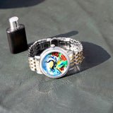 Golden Majesty Watch for Men with Gold & Silver Dual Tone Stainless Steel Strap