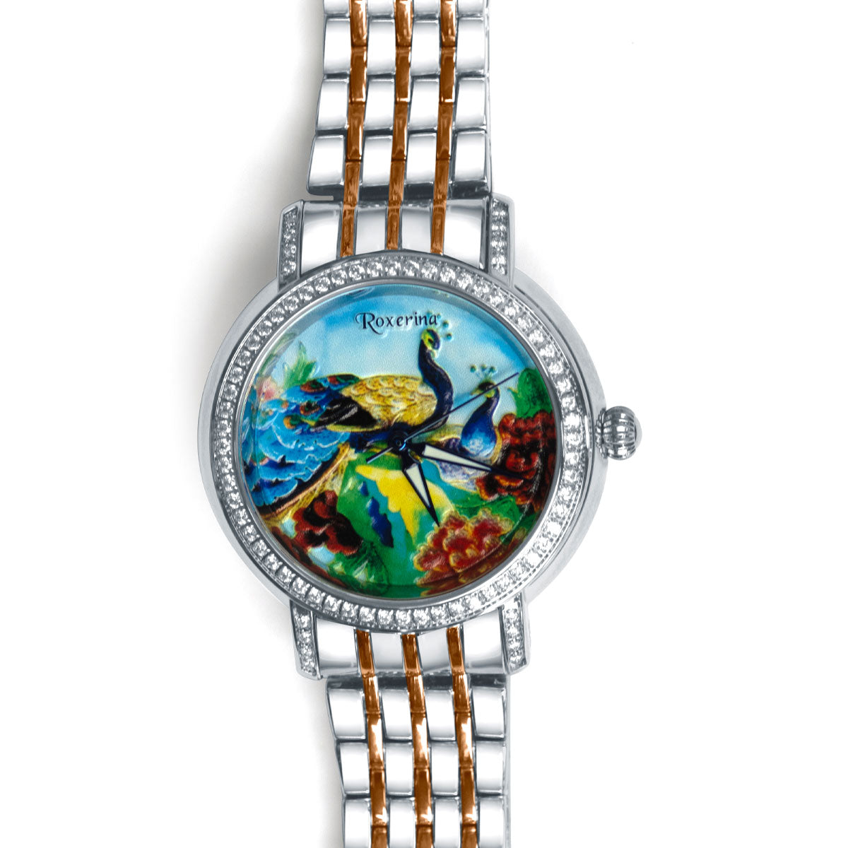 Rose Gold Majesty Watch for Men with Rose Gold & Silver Dual Tone Stainless Steel Strap