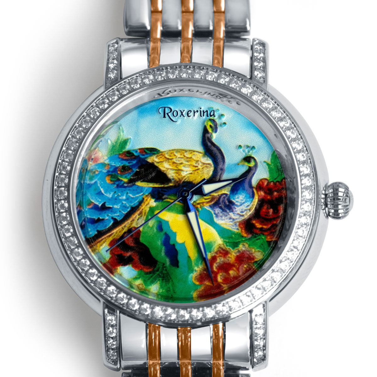 Rose Gold Majesty Watch for Men with Rose Gold & Silver Dual Tone Stainless Steel Strap