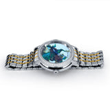 Imperial Peacock Watch for Men with Gold & Silver Dual Tone Stainless Steel Strap