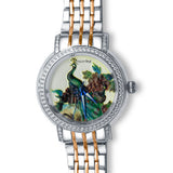 Imperial Peacock Watch for Men with Rose Gold & Silver Dual Tone Stainless Steel Strap