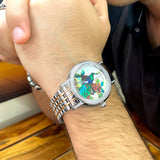 Imperial Peacock Watch for Men with Rose Gold & Silver Dual Tone Stainless Steel Strap