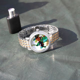 Imperial Peacock Watch for Men with Rose Gold & Silver Dual Tone Stainless Steel Strap