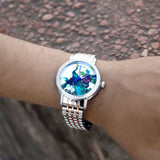 Imperial Peacock Watch for Men with Rose Gold & Silver Dual Tone Stainless Steel Strap