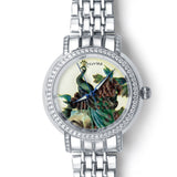 Imperial Peacock Watch for Men with Silver Plated Tone Stainless Steel Strap