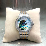 Regal Peacock Watch for Men with Gold & Silver Dual Tone Stainless Steel Strap