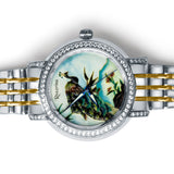Regal Peacock Watch for Men with Gold & Silver Dual Tone Stainless Steel Strap