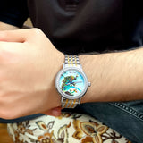 Regal Peacock Watch for Men with Gold & Silver Dual Tone Stainless Steel Strap