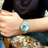 Regal Peacock Watch for Men with Gold & Silver Dual Tone Stainless Steel Strap