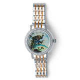 Regal Peacock Watch for Men with Rose Gold & Silver Dual Tone Stainless Steel Strap
