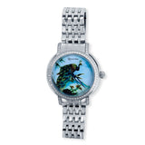 Regal Peacock Watch for Men with Silver Tone Stainless Steel Strap
