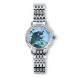 Regal Peacock Watch for Men with Silver Tone Stainless Steel Strap