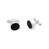 Black Shadow 925 Sterling Silver Cufflinks for Men