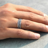 Mazeon 925 Sterling Silver Band for Men