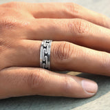Flowline 925 Sterling Silver Band for Men