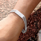 Om Shakti 925 Sterling silver Bracelet for Men