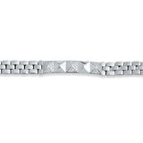 Metro Crest CZ 925 Sterling Silver Bracelet for Men