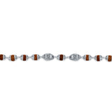Damru Rudraksha 925 Sterling Silver Bracelet for Men