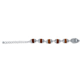 Damru Rudraksha 925 Sterling Silver Bracelet for Men