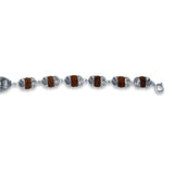 Mahadev Rudraksha 925 Sterling Silver Bracelet for Men