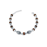 Mahadev Rudraksha 925 Sterling Silver Bracelet for Men