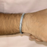 Compassionate Wide Sterling Silver Bracelet for Men