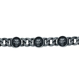 Regal Lion Oxidised Sterling Silver Bracelet for Men