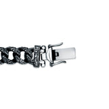 Regal Lion Oxidised Sterling Silver Bracelet for Men