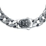 Lion Guard Oxidised Silver Bracelet for Men