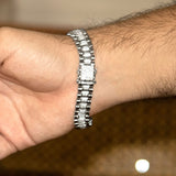 Prestige 925 Sterling Silver Zirconia Bracelet for Men
