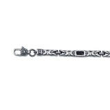 Apex 925 Sterling Silver Oxidised Link Bracelet for Men
