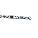 Apex 925 Sterling Silver Oxidised Link Bracelet for Men